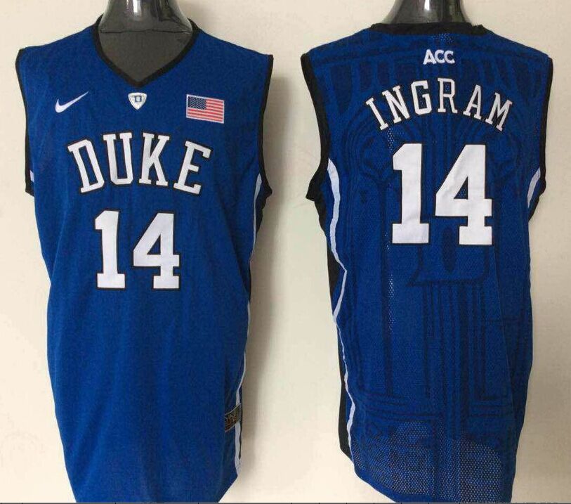 NCAA Men Duke Blue Devils 14 Ingram blue